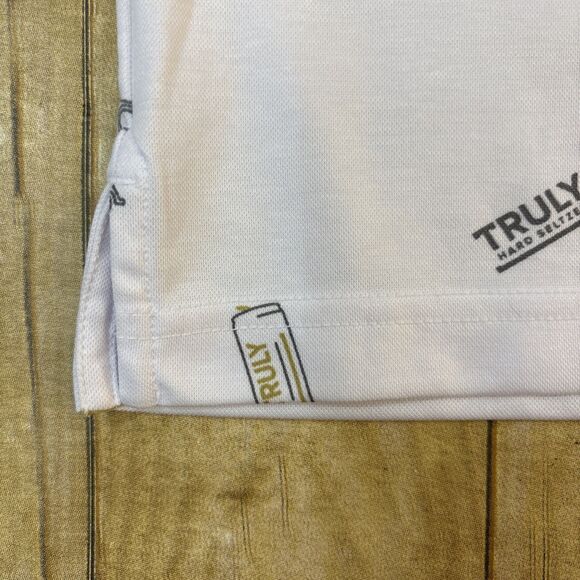 Travis Mathew Polo Shirt Large Truly Hard Seltzer All Over Pattern - Picture 12 of 14